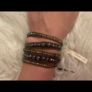 Chan Luu Hematite 5-wrap bracelet
